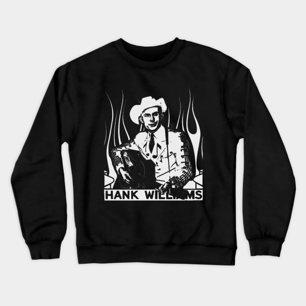 hank williams Crewneck Sweatshirt by DerrickDesigner